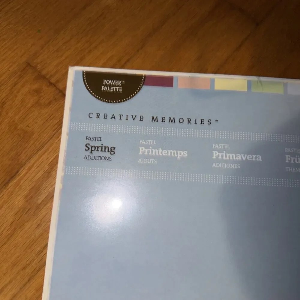 Creative Memories Power Palette Pastel Spring Additions Paper Stickers Mats Kit